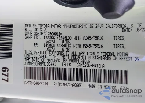 2023 Toyota Tacoma Sr5 V6 from USA, damaged, VIN 3TMAZ5CN0PM198441